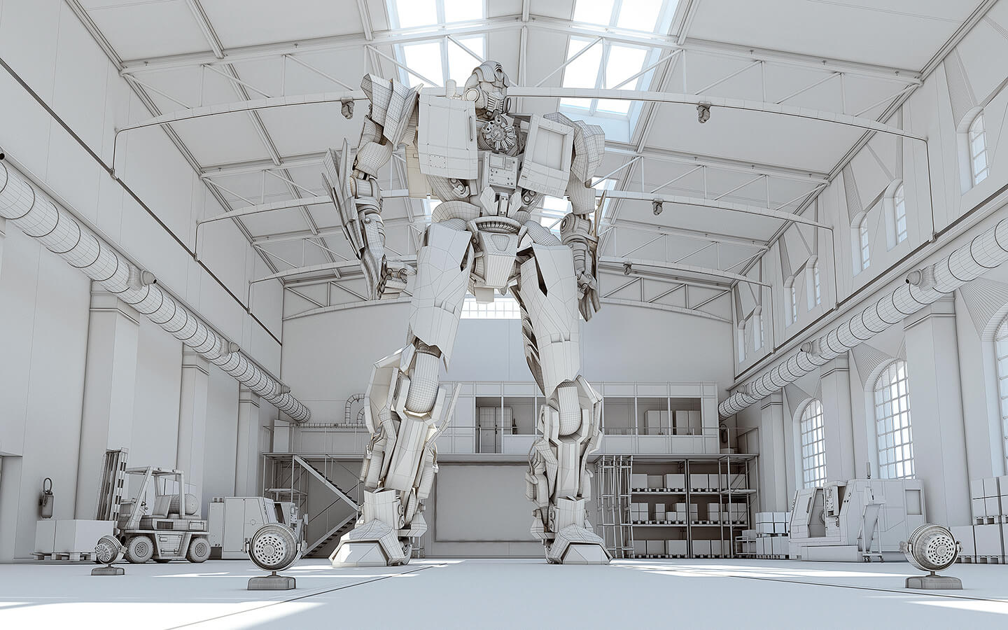 Wizualizacja 3D robota CNC KAAST